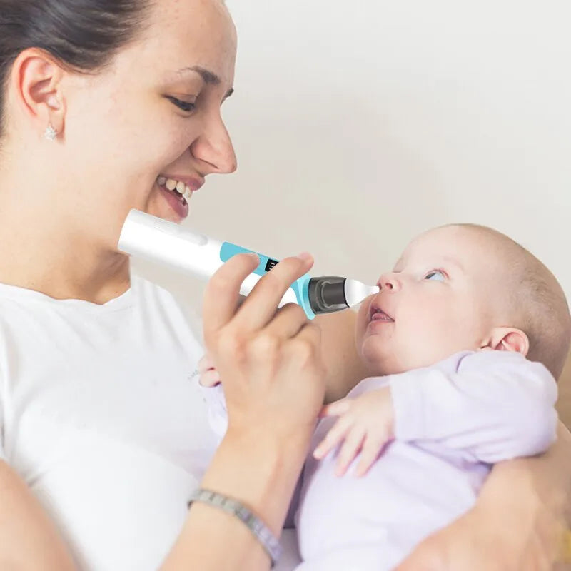 Obstrução nasal dos bebê acabou, com o novo queridinho das mamães - Aspirador nasal elétrico e silencioso